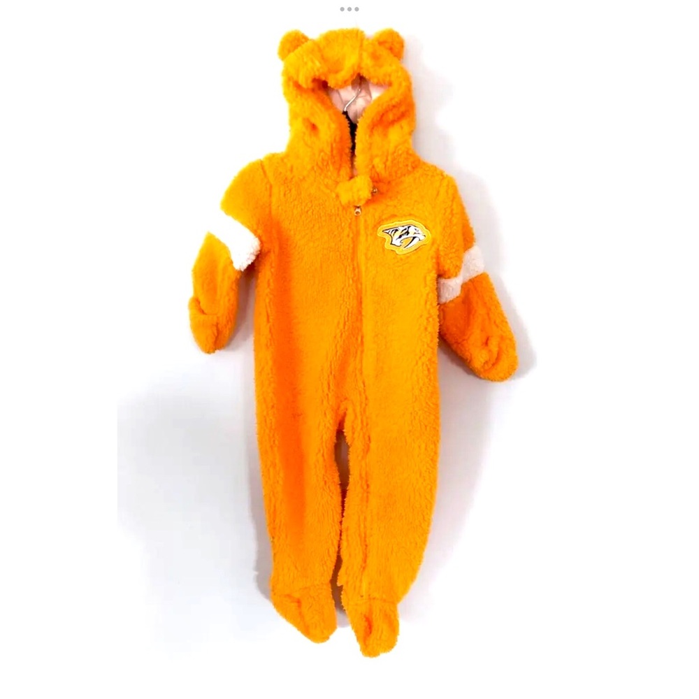 Nashville Predators Infant Teddy Bear Bodysuit Pram 12 Months Sherpa Full Zip